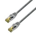 Aisens A146-0335 Câble de raccordement RJ45 LSZH Cat.7 600 MHz S/FTP Pimf AWG26 Gris 2 m