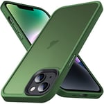 Anqrp Zero Seriesr Compatible avec iPhone 14 Coque avec iPhone 13 Coque, Étui translucide Mat et Minimaliste, Coque pour iPhone 14 avec Silicone Liquide 6.1 Pouces,Vert foncé