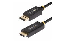 StarTech.com 3.3ft (1m) DisplayPort to HDMI Adapter Cable, 4K 60Hz with HDR, DP to HDMI 2.0b, Active Video Converter, DisplayPort Desktop to HDMI Monitor, M/M - DisplayPort to HDMI Cord (3F-DP-HDMI-4K60-HDR) - adapterkabel - DisplayPort / HDMI - 1 m