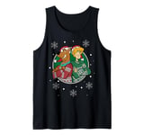 Christmas Scooby Doo Shaggy Arms Crossed Snowing Tank Top