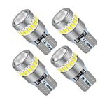 XELORD W5W T10 LED Ampoules 6000K Lumière Blanche,12V Plafonnier Voiture Interieur Veilleuse Convient Pour Les Plaque D'immatriculation,Les Feux Latéraux,Les Feux de Position (Pack de 4)