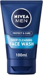 NIVEA MEN Deep Cleaning Face Wash Protect & Care (100 Ml) 100 ml (Pack of 1)