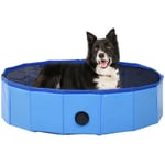 Piscine pliable pour chiens Bleu 80x20 cm PVC vidaXL