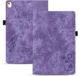 Coque Pour Ipad 9th/8th/7th Generation 10.2"" 2021/2020/2019 Pu Cuir Flip Case Housse Étui Tablette Ipad 9th/8th/7th Gen Cover Avec Réveil/Sommeil Automatique Support Fonction, Violet Chat