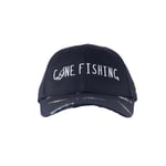 SQRTN Gone Fishing Keps Hooked Black - One Size