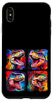 Coque pour iPhone XS Max Dinosaure T Rex Pop Art Dessin Coloré Peinture