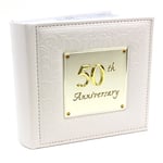 Joe Davies Delux 50th Wedding Anniversary Album-77985, White, Photo Size 6x4