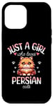 Coque pour iPhone 12 Pro Max Fille Qui Aime Les Chats Persans Adore Chat Persan