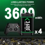 HEYLICOOL Rechargeable Battery Packs for Xbox Series X|S/Xbox One,4X3600mWh Xbox