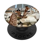 Cute Baby and Mother Giraffe Pop Mount Socket PopSockets Swappable PopGrip