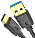 Câble USB C, [2 pièces 1,5m] Câble USB A vers USB C 10 Gbps Cable Android auto Compatible avec iPhone 15 Pro Max, Galaxy S24 S23 S22, SSD