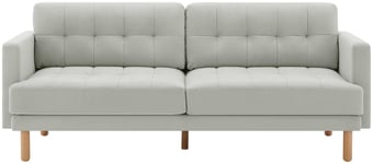 Habitat Newell Fabric 3 Seater Sofa - Light Grey