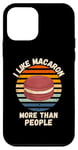 Coque pour iPhone 12 mini Vintage J'aime les macarons plus que les gens amateurs de macarons rétro