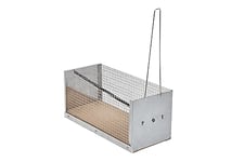 Sauvic 05200 Piège à Souris Vivants avec Cage en Fil de Fer Renforcée 30 x 12 x 26,5 cm