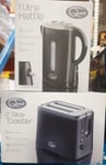 QUEST 1 litre kettle and 2 slice toaster black