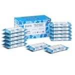 Pura Flushable Baby Wipes 12 x 60 per pack, (720 Water Based Wet Wipes) 100% Plastic Free, 99% Water, Suitable for Sensitive & Eczema Prone Skin, Monthly Pack Biodegradable, Compostable, Vegan