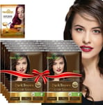 Hair Color Shampoo Gray - Ammonia-Free Dye with Argan Mask - Dark Brown 11pack