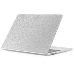 EooCoo Coque Compatible avec MacBook Air 15 Pouces 2023 M2 2024 M3 (A2941/A3114) avec Touch ID et 15,3" Retina Display, Mac Air Protection Étui Rigide en Plastique - Scintillant Argent