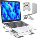 Support Ordinateur Portable, Support PC Portable Aluminum Support Ordinateur Portable Ventilé Pliable Multi-Angle Réglable Compatible avec 10-15"" Ordinateur Portable, MacBook, Tablette, iPad