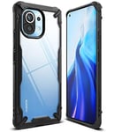 Ringke Coque Compatible avec Xiaomi Mi 11 [Fusion-X] Transparent Antichoc de Protection [Militaire Défense Testée] Résistant aux Rayures PC Solide Rigide TPU Bumper - Black