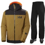 Helly Hansen Powdreamer/Legendary skisett, Herre, Black/Lynx