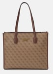 Guess Sb866524 Silvana Womens Logo Handle Flap Tote Womens Bag In Lattee