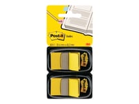 Post-It Index 680-Y2eu - Indexflaggor Med Dispenserare - 25.4 X 43.2 Mm - 50 Ark - Gul (Paket Om 2)