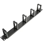 RackMatic - Guide câbles pour Serveur Rack 19" 1U Panneau de Gestion de câbles avec 5 Anneaux