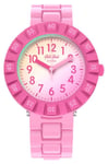 Flik Flak FCSP125 PINK SPLASH (36.7mm) White Solar Spectrum Watch