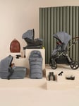 Silver Cross Ultimate Pack Wave Pushchair with Carrycot, Dream Car Seat with Base & Accessories Bundle