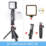 Support de téléphone de prise de vue verticale ST-06S Ulanzi,support de moniteur d'appareil photo reflex numérique,pince de montage sur trépied pour prise de vue Vlog Smartphone - Type Vlog Set