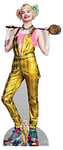 STAR CUTOUTS SC1511 Harley Quinn Gold Jumpsuit Lifesze Cardboard Cutout/Standee/Stand Up Margot Robbie Birds of Prey Height 169cm Width 72cm, Star, Regular