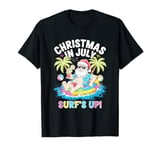 Christmas In July Surf's Up! - Holiday Festive T-Shirt