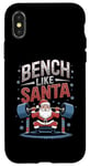 Coque pour iPhone X/XS Salle de sport Bench Like Santa Christmas