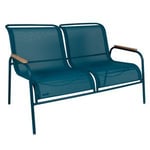 Banquette COOLSIDE en acier coloris Bleu Acapulco L.87 x H.86 cm