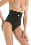 Yaluronica 621 (Noir, L) - Slip Anti-âge Taille Haute avec Acide hyaluronique Effet Ventre Plat