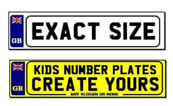 KIDS PERSONALISED NUMBER PLATES fits JOHN DEERE KIDS RIDE ON GATOR HPX TRACTOR