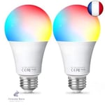 Fitop Ampoule Intelligente Wifi Led Smart Bulb E27, 10W RGBCW Ampoule Connectee