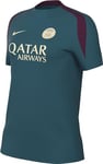 Nike PSG Shirt PSG W NK DF Strk SS Top K, Geode Teal/Geode Teal/Bordeaux/Guava Ice, FN9510-382, 2XL