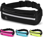 CREADY® Ceinture Running Smartphone - Sac Banane Telephone - de Course a Pied, Sport, Jogging, Footing, Courir - Fitness Belt Bag pour Tous Les Telephones, Noir