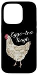 Coque pour iPhone 14 Pro Eggs-tra Tough Poule blanche