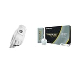 TaylorMade Men's Stratus Tech Golf Glove (2 Pack), White, Large & RBZ Soft Dozen Golf Balls, White,2021