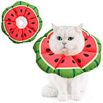 Avont Cat Cone Collar Soft, Adjustable Pet Recovery Collar for Cats Kittens Puppies After Surgery, Elizabethan Neck Cone of Shame Alternative to Prevent Licking Biting Protect Wounds -Watermelon (L)