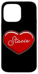 Coque pour iPhone 14 Pro Max Stacie Cœur dessiné à la main – Prénom Cœurs I Love Stacie