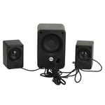 USB Powered Desktop Speakers Wired 2.1 Multimedia Speaker System With Subwoo New