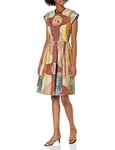 Making The Cut Women's Winning Look Gary's Dress, Beige Burgundy Paint Print, XL