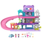 Polly Pocket Coffret Pollyville Multiplexe De Polly avec 2 Mini Figurines, 1 Voiture, 3 Histoires Amusantes Et 11 Accessoires Inclus, Jouet Enfant, A Partir De 4 Ans, HPV39