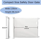 Door Safety Gate Stair Roll 0-136 cm Retractable Child Baby Safety Stairs Door