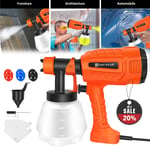 Handheld Wall Fence Paint Sprayer Electric Spray Gun Paint Fence Airless HVLP 1L