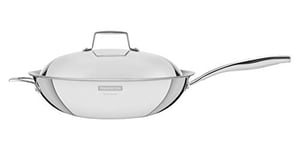 Tramontina Wok anti-adhésif 3 plis en acier inoxydable 32 cm (5,2 l)